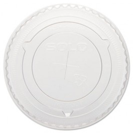 Straw-Slot Cold Cup Lids, 10oz Cups, Clear