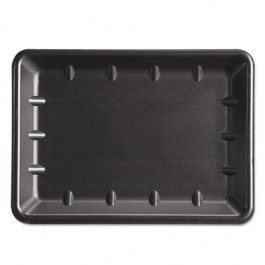 Supermarket Tray, Foam, Black, 10 x 14 x 1-1/4, 100/Case