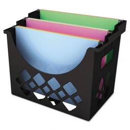 Recycled Desktop File Holder, Plastic, 13 1/4 x 8 5/8 x 10 3/4, Black
