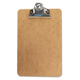 Clipboard w/High-Capacity Clip, 1" Capacity, Holds 6w x 9h, Brown