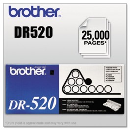 DR520 Drum Cartridge, 25000 Page-Yield, Black