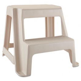 Two-Step Stool, 18 9/10l x 18 2/5w x 18 4/5h, Bisque