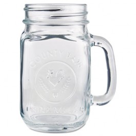 Glass Drinking Jar, 16 1/2 Ounces, Clear
