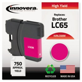 LC65M Compatible, Remanufactured, LC65M (LC65) Ink, 750 Page-Yield, Magenta