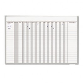 In-Out Magnetic Dry Erase Board, 36x24, Silver Frame
