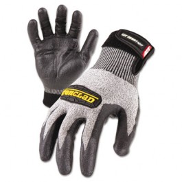 Cut Resistant Stainless Steel, Nylon-Mesh Gloves, Pair, Black, Large