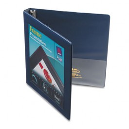 Framed View Binder With Slant Rings, 1/2" Capacity, Navy Blue