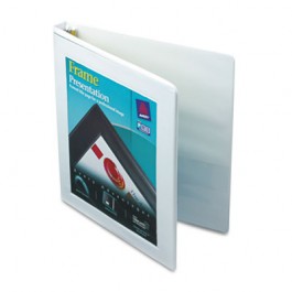 Framed View Binder With Slant Rings, 1/2" Capacity, White