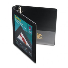 Framed View Binder With One Touch Locking EZD Rings, 1" Capacity, Black