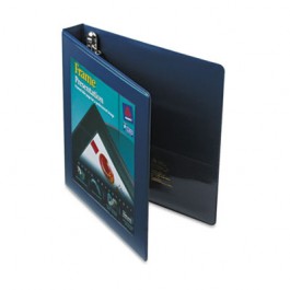 Framed View Binder With One Touch Locking EZD Rings, 1" Capacity, Navy Blue