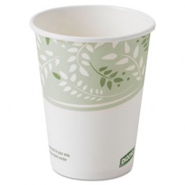 EcoSmart Hot Cups, PLA Lined Paper, Viridian, 8 oz