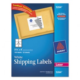 Shipping Labels with TrueBlock Technology, 3-1/3 x 4, White, 150/Pack