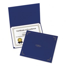 Certificate Holder, 12-1/2 x 9-3/4, Dark Blue, 5/Pack