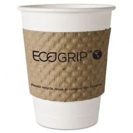 EcoGrip Renewable Resource Compostable/Recyclable Cup Sleeve, Kraft