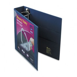 Nonstick Heavy-Duty EZD Reference View Binder, 2" Capacity, Navy Blue