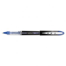 Vision Elite Roller Ball Stick Waterproof Pen, Blue Ink, Super Fine