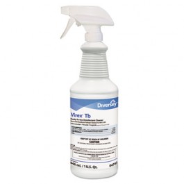 TB Disinfectant Cleaner, Lemon Scent, Liquid, 1 qt. Flip-Top Bottle