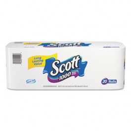 SCOTT Standard Roll Bathroom Tissue, 1-Ply
