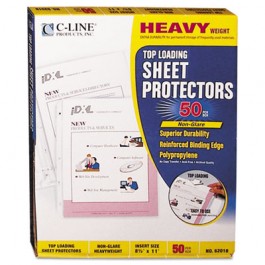 Heavyweight Polypropylene Sheet Protector, Non-Glare, 11 x 8 1/2