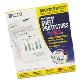 Recycled Polypropylene Sheet Protector, Reduced Glare, 11 x 8 1/2