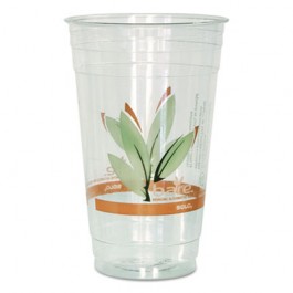 Bare RPET Cold Cups, Leaf Design, 24 oz, 50/Pack
