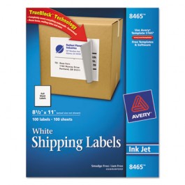 Shipping Labels with TrueBlock Technology, 8-1/2 x 11, 100/Box