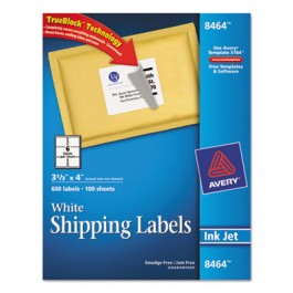Shipping Labels with TrueBlock Technology, 3-1/3 x 4, White, 600/Box