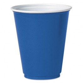 Party Plastic Cold Drink Cups, 7oz, Blue