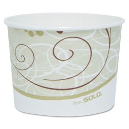 Single Poly Paper Containers, 16 oz, Symphony Theme, 4.5"Diameter