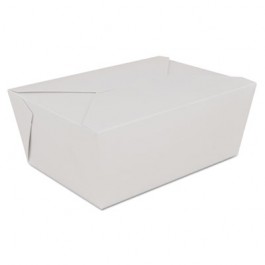 ChampPak Retro Carryout Boxes, Paperboard, 7-3/4 x 5-1/2 x 3-1/2, White