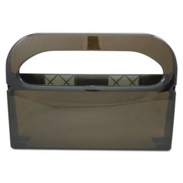 Health Gards Half-Fold Toilet Seat Cover Dispenser, Smoke, 16wx3-1/4dx11-1/2h