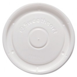 Polystyrene Food Container Lids, White, 0.3"Height