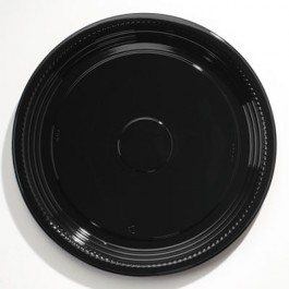 Caterline Casuals Thermoformed Platters, PET, Black, 18" Diameter