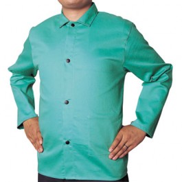 Cotton Sateen Jacket, Green, Large