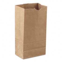 #2 Grocery Paper Bags, 50-Lb Base Weight, Brown Kraft, 7H x 5 5/16W x 2 17/16D