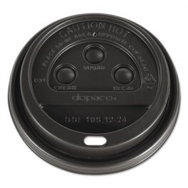 Dome Lids for Hot Paper Cups, For 12, 16, 20, 24oz Cups, Brown, Plastic