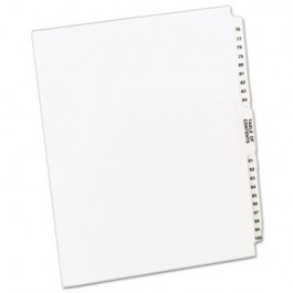 Avery-Style Legal Side Tab Divider, Title: 76-100, Letter, White, 1 Set