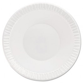 Foam Plastic Bowls, 10-12 Ounces, White, Round, 125/Pack