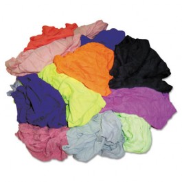 Polo T-Shirt Rags, Assorted Colors, 10 Pounds/Bag