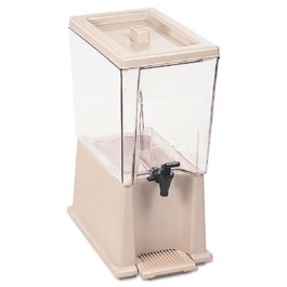 Noncarbonated Beverage Dispenser, 5gal, Clear/Off White