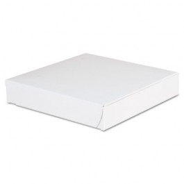 Lock-Corner Pizza Boxes, 8w x 8d x 1 1/2h, White
