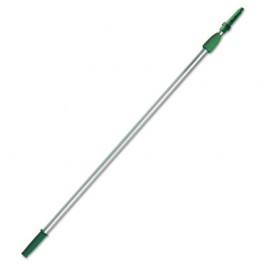 Telescoping Squeegee Extension Pole, 4-ft, Two Sections, Silver/Green