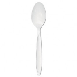 Simple Elegance Mid-Heavyweight Plastic Cutlery, Teaspoon, Black