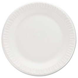 Non-Laminated Foam Dinnerware, Plates, 7"Diameter, White,125/Pack