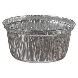 Aluminum Baking Cups, 4 oz, 3 3/8 dia x 1 9/16h