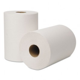 EcoSoft Universal Roll Towels, 8 in x 425ft, White