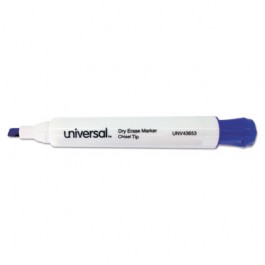Dry Erase Marker, Chisel Tip, Blue, Dozen