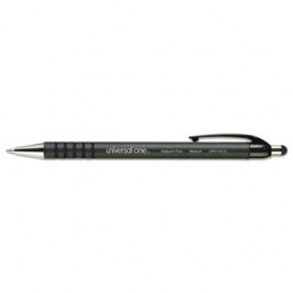 Comfort Grip Ballpoint Retractable Pen, Black Ink, Medium, Dozen