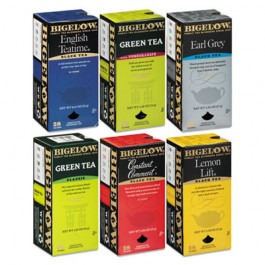 Assorted Tea Packs, Six Flavors, 28 Bags Of Each Flavor