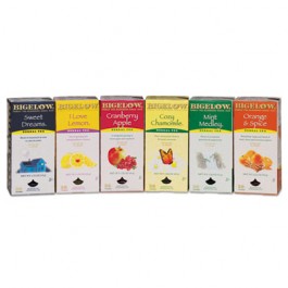 Assorted Herbal Tea Packs, Six Flavors, 28 Bags Of Each Flavor